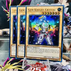 3x Yugioh Playset Gem-Knight Crystal BLMM-EN100 Ultra Rare 1st Ed Near Mint - Image 1