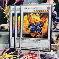 3x Yugioh Playset Jurrac Giganoto BLMM-EN148 Ultra Rare 1st Ed Near Mint - Image 1