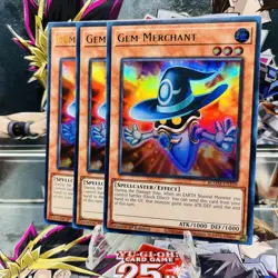 3x Yugioh Playset Gem-Merchant BLMM-EN109 Ultra Rare 1st Ed Near Mint - Image 1