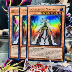 3x Yugioh Playset Dogmatika Maximus BLMM-EN129 Ultra Rare 1st Ed Near Mint - Image 1
