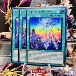 3x Yugioh Playset Ice Doll Mirror BLMM-EN033 Ultra Rare 1st Ed Near Mint - Image 1