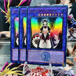 3x Yugioh Playset House Dragonmaid BLMM-EN063 Ultra Rare 1st Ed Near Mint - Image 1