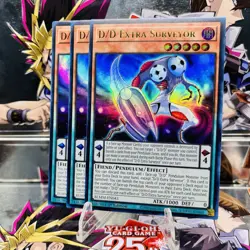 3x Yugioh Playset D/D Extra Surveyor BLMM-EN043 Ultra Rare 1st Ed Near Mint - Image 1