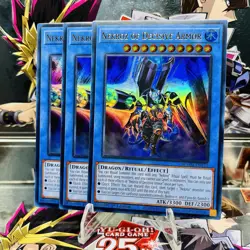 3x Yugioh Playset Nekroz of Decisive Armor BLMM-EN133 Ultra Rare 1st Near Mint - Image 1