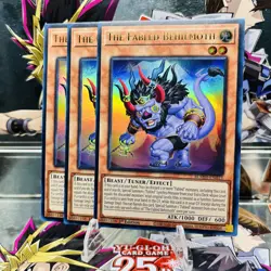 3x Yugioh Playset The Fabled Behilmoth BLMM-EN012 Ultra Rare 1st Ed Near Mint - Image 1