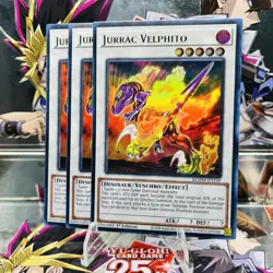 3x Yugioh Playset Jurrac Velphito BLMM-EN149 Ultra Rare 1st Ed Near Mint - Image 1