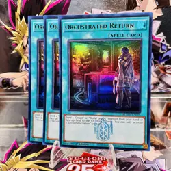 3x Yugioh Playset Orcustrated Return BLMM-EN096 Ultra Rare 1st Ed Near Mint - Image 1