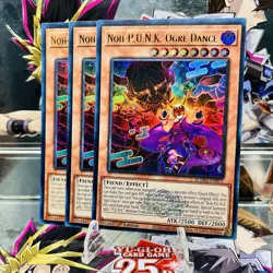 3x Yugioh Playset Noh-P.U.N.K. Ogre Dance BLMM-EN075 Ultra Rare 1st Ed Near Mint - Image 1