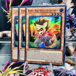 3x Yugioh Playset Wonko, Noble Knight of the Forest BLMM-EN035 Ultra Rare NM - Image 1