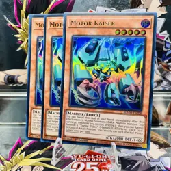 3x Yugioh Playset Motor Kaiser BLMM-EN028 Ultra Rare 1st Ed Near Mint - Image 1