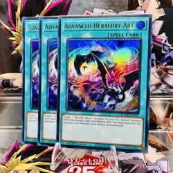 3x Yugioh Playset Advanced Heraldry Art BLMM-EN161 Ultra Rare 1st Ed Near Mint - Image 1