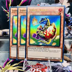 3x Yugioh Playset Jurrac Aeolo BLMM-EN106 Ultra Rare 1st Ed Near Mint - Image 1