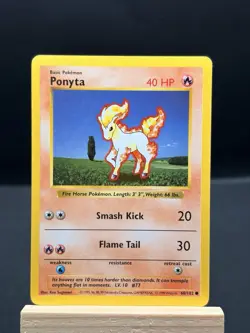PL - 1st Edition Shadowless Pokemon Card Base Set 60/102 Ponyta (excellent) - Image 1