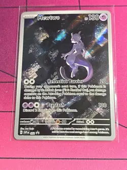 MEWTWO SVP 052 Scarlet Violet 151 Promo Black Star IR Mew Pokemon Card - Image 1