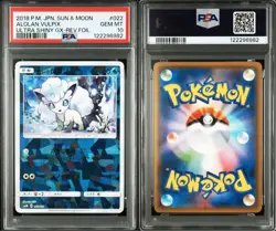 PSA 10 Alolan Vulpix Reverse Foil 022/150 Ultra Shiny GX 2018 Pokemon Card Japan - Image 3