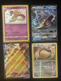 pokemon card lot of 4 pikachu snorlax and more - Image 1