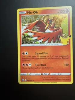 Ho-Oh 001/025 - Pokemon TCG Celebrations Holo Rare Card - NM - Mint - Image 1