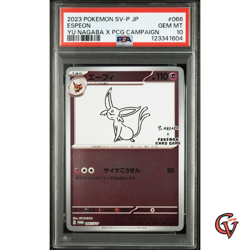 PSA 10 Espeon 066/SV-P Yu Nagaba Eevee’s Promo Pokemon Card Japanese 2023 - Image 1