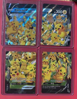 ULTRA RARE Pikachu V-Union 4-Card Set Pokemon TCG SWSH139-142 Holo Promo - NM - Image 1