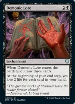 Demonic Lore - Near Mint MTG Commander Legends - Image 1