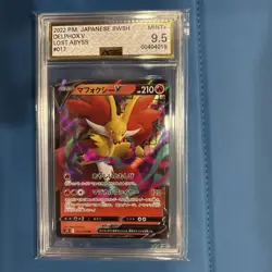 2022 Pokemon Japanese SWSH Delphox V RR #017 AGS Mint 9.5 - Image 1