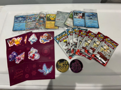 Pokemon Holiday Calendar 2025 Lot of 8 Promos, 7 Fun Packs, 2 Stickers, 2 Coins - Image 1