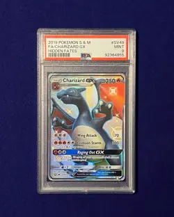 PSA 9 Charizard GX #SV49 Sun & Moon Hidden Fates 2019 Pokemon MINT - Image 1