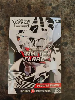 Pokemon scarlet and violet white flare booster bundle 6 packs inside box sealed - Image 1