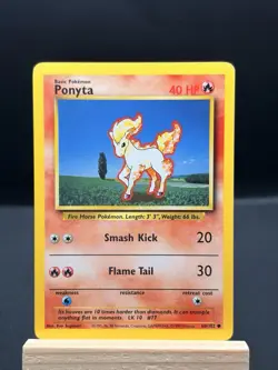 Ponyta - 60/102 - Common - English Pokemon Base Set - 1999 - NM - Image 1