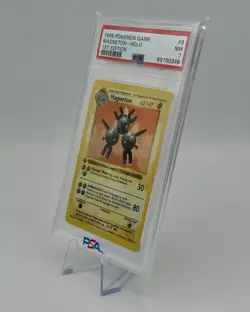 1ST EDITION Shadowless 1999 Pokemon Magneton Holo Rare 9/102 PSA 7 NM - Image 3