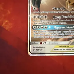 Eevee & Snorlax GX (ULTRA RARE) SM Tag Team Up 120/181 Pokemon Sun And Moon TCG - Image 2