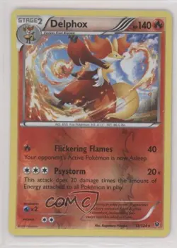 Delphox Reverse Foil Pokemon XY Fates Collide #13 - Image 1
