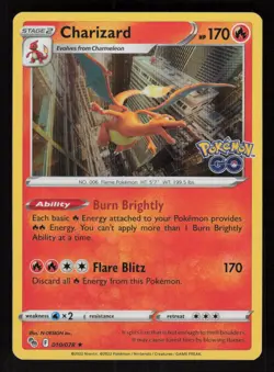 Charizard Holo 010/078 Holo Rare Pokemon GO LP-NM - Image 1