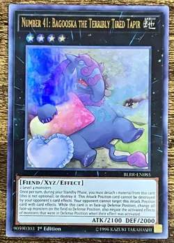 Yugioh Number 41: Bagooska The Terribly Tired Tapir BLRR-EN085 Ultra Rare 1st Ed - Image 1