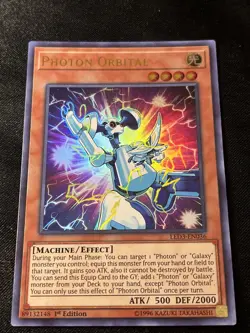 Yugioh! LP Photon Orbital - LED3-EN036 - Ultra Rare - 1st Edition Lightly Played - Image 1