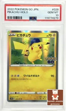 PSA10 Pokemon Card Game Japanese Pikachu Holo Pokemon Go 2022 Rare Foil 028/071 - Image 1