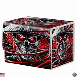 MTG Demon Deck Box - Magnetic Magic The Gathering Card Case - Grim Reaper Design - Image 1