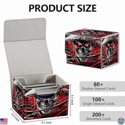 MTG Demon Deck Box - Magnetic Magic The Gathering Card Case - Grim Reaper Design - Image 2