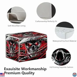 MTG Demon Deck Box - Magnetic Magic The Gathering Card Case - Grim Reaper Design - Image 3