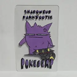 Pokederp Clear Card Shadowbud & Darkyootie Gengar + Umbreon Limited Derpy - Image 1