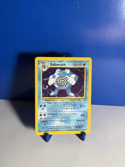 Poliwrath Pokemon TCG Base Set Holo Card 13/102 Shadowless Rare - Image 1