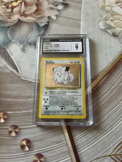 CGC 9 MINT Clefairy 1999 Base Set 5/102 Holo Pokemon Card - Image 1