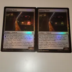 TWO IN LOT - Magic the Gathering Spider-Man MTG FOIL Subway Train Card #0178 - Image 2