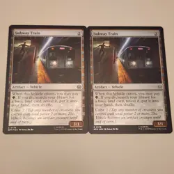 TWO IN LOT - Magic the Gathering Spider-Man MTG FOIL Subway Train Card #0178 - Image 4