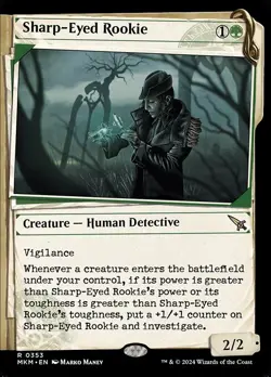 Sharp-Eyed Rookie (Showcase) Murders at Karlov Manor NM MTG Non Foil - Image 1