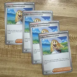 Lillie’s Determination 4X Playset Pokemon TCG Mega Evolution ME01 119/132 - Image 1
