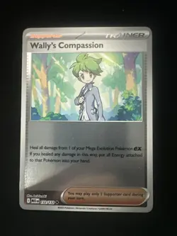 Wally’s Compassion 132/132 Reverse Holo Pokemon Mega Evolution TCG NM - Image 1