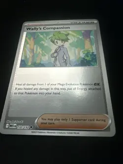 Wally’s Compassion 132/132 Reverse Holo Pokemon Mega Evolution TCG NM - Image 2