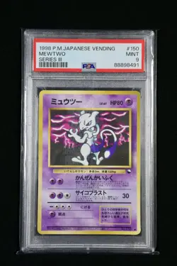 PSA 9 Pokemon Mewtwo Vending Series 3 Japanese #150 1998 - Image 1