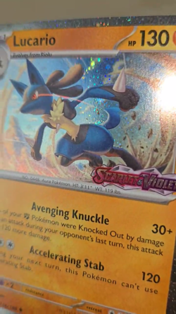 FART SWIRL 🌀💫 BLEED ERROR NM Lucario 114/198 Stamped Cosmos Holo Promo Pokemon - Image 2